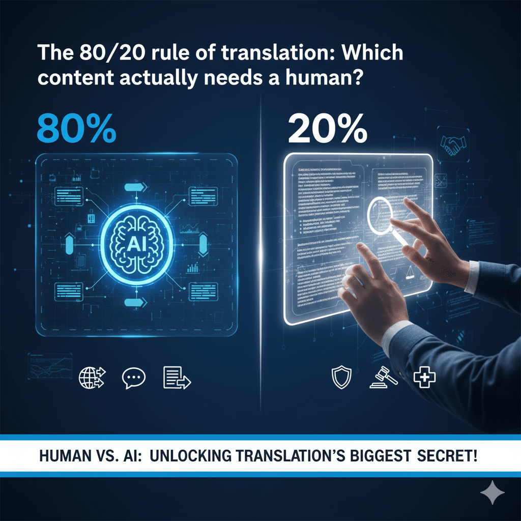 The 80/20 rule of translation: Which content actually needs a human?