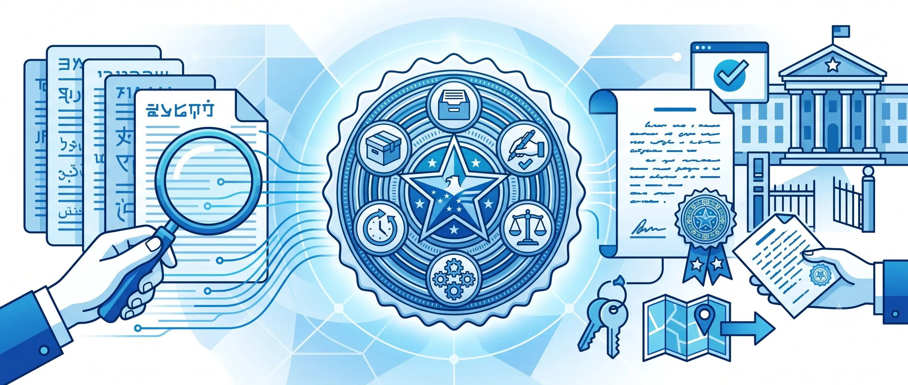 USCIS certified translation seal graphic showing Tomedes' 98% first-delivery acceptance rate
